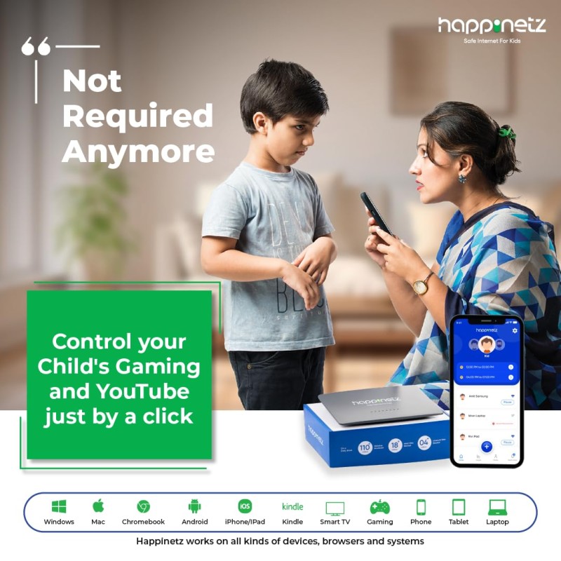 Parental Control Internet Filter: Secure The Internet for Kids on WiFi, Android, iOS, TVs, laptops. App Control, Screen time, Content Filtering, Insights