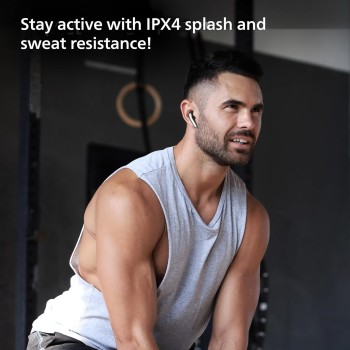 Philips Audio TAT1179BK/94 True Wireless in Ear Earbuds with Pocket Sized Charging Case, Play Time Upto 45Hrs, 10mm Dynamic Drivers, Inbuilt Mic, IPX4 Splash & Sweat Resistant (Black)