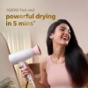 Philips Foldable Hair Dryer 1600 Watts| Powerful Salon-like Blow Drying with Less Heat | 3 Heat Settings with Cool Shot (Hot/Cool/Warm) BHD308/30 - White