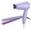 Philips HP8643/56 1000 Watts Hair Dryer and Straightener Combo, Miss Fresher's Styling Kit, Purple