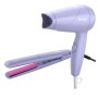 Philips HP8643/56 1000 Watts Hair Dryer and Straightener Combo, Miss Fresher's Styling Kit, Purple