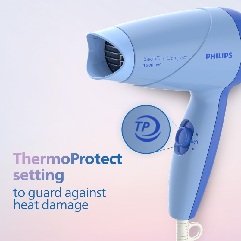 Philips India's No.1 Hair Styling Brand -Hair Dryer 1000W |Blow Dry for Men & Women  HP8100/60 Blue