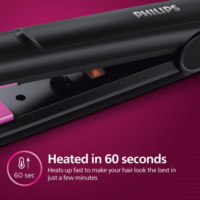 Philips Selfie Hair Straightener I Minimized Heat Damage with SilkPro Care I Ceramic Coated Plates I No.1 Preferred Hair Styling Appliance Brand I HP8302/06