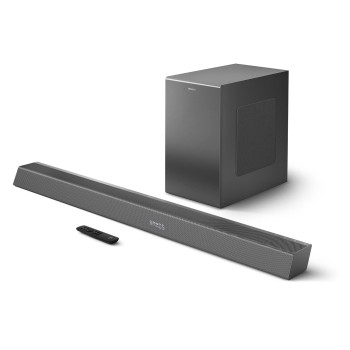 Philips Soundbar TAB8947 5.1 Ch (3.1.2) Dolby Atmos, Wireless Subwoofer UP-Firing Speakers,Virtual Surround (Black)