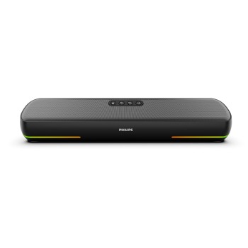 Philips TAB4120BK/94 Wireless Bluetooth Soundbar, 20W, 8H Playtime, Bluetooth 5.1, TWS Mode (Deep Black)