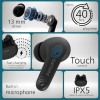 Philips TAT1269 Bluetooth Truly Wireless in Ear Earbuds with mic, 13mm Drivers, Bluetooth 5.4, 40H Playtime (Deep Black)