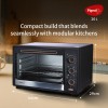 Pigeon Electric Oven (12383) 20 Liters OTG with Grill and Rotisserie, Oven Toaster and Grill for Grilling and Baking Cakes (Grey)