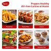 Pigeon Healthifry Manual Air Fryer, 360° High Speed Air Circulation Technology 1200 W With Non-Stick 4.2 liter Basket- Green
