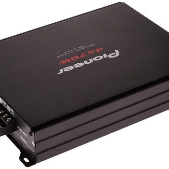 Pioneer Car Amplifier GM-E7004,Number of channels 4/3/2 Max (4 ohms)125Wx4/500Wx2(BRIDGE),Rated Power(2 ohms <=1% THD+N)95Wx4, Rated Power(4 ohms <=1% THD+N)70Wx4,Rated Power(Bridged 4 ohms)190Wx2