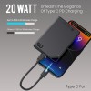 Portronics Boosty 5k 5000mAh 15W Wireless Magnetic Fast Charging Nano Powerbank, Metallic Finish, 20W Type C PD Output.