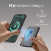 Portronics Boosty 5k 5000mAh 15W Wireless Magnetic Fast Charging Nano Powerbank, Metallic Finish, 20W Type C PD Output.