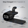 Portronics Freedom 6 15W Wireless Charger with 6-in-1 Function, Earbuds & Watch Wireless Charging, Digital Clock with Alarm