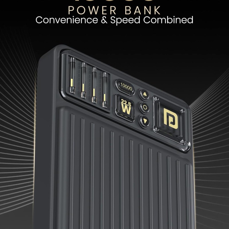Portronics Luxcell Bind Mini 10k 10000mAh Nano Powerbank with 22.5W Fast Charging