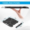 Portronics My Buddy Hexa 22 Laptop Stand with 360° Rotation Base, Mobile Stand, 7 Adjustable Heights, Air Ventilation (Black)
