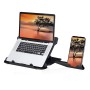 Portronics My Buddy Hexa 22 Laptop Stand with 360° Rotation Base, Mobile Stand, 7 Adjustable Heights, Air Ventilation (Black)