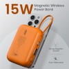 Portronics Power Shutter 20000mAh 15W Magnetic Wireless Fast Charging Powerbank (Orange)