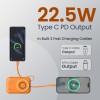 Portronics Power Shutter 20000mAh 15W Magnetic Wireless Fast Charging Powerbank (Orange)