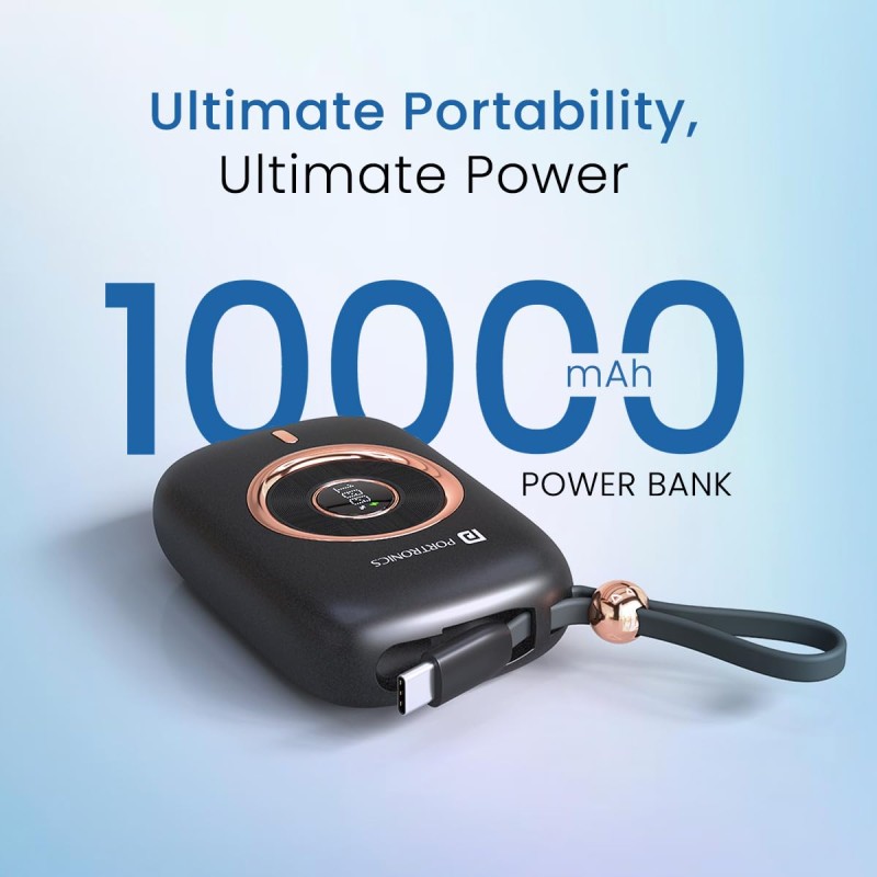 Portronics Power Shutter Pro 35W 10000mAh SuperFast Charging Wired Powerbank