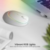 Portronics Toad IV Bluetooth Mouse with 2.4 GHz Wireless (Dual Connectivity), Rechargeable, Connect up to 3 Devices (White)