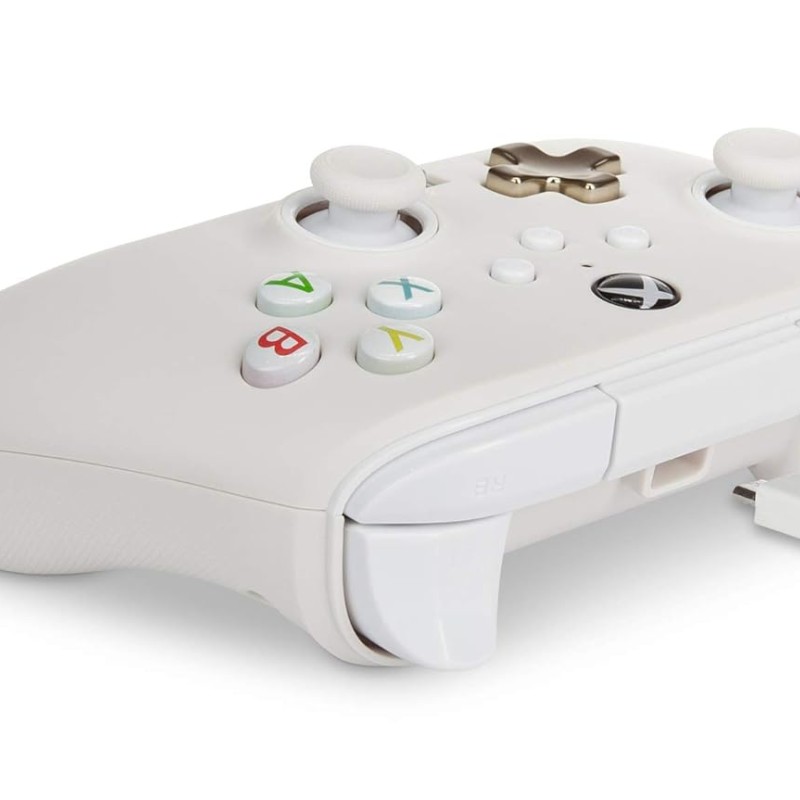 PowerA Enhanced Wired Gaming Controller for Xbox Series X/S, Xbox One, PC, Windows 10/11, White, Mist (Officially Licensed)