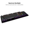 Quantum Rapid Strike Mechanical Wired Gaming Keyboard with Dedicated Multimedia Keys, 6-Colour RGB LED, 12 Adjustable Lighting Modes, Spill-Resistant, Aluminium Body and Rupee Key, QHM9850 (Black)