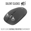 Quantum Wireless Mouse with Upto 12 Months Battery Life(Cell Included), Silent Ketboard (Black)