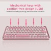 RAPOO Ralemo Pre 5 Mechanical Keyboard with Multi-Mode Technology (Bluetooth), Backlight Enabled & Built in Battery. Compatible with Windows/Chromebook/PC/Laptop (Pink)