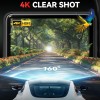 REDTIGER A4 4K+1080P Dual Dash Cam for Car, Clear Night View, 5.8GHz WiFi with App Control, GPS Tracking