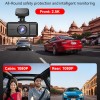 REDTIGER A6 3 Channel 2.5K Front + 1080P Rear and Interior Dash Cam with 64GB Card, Supports 4K + 1080P Dual Mode, 5G WiFi, GPS, 3" Touch Screen