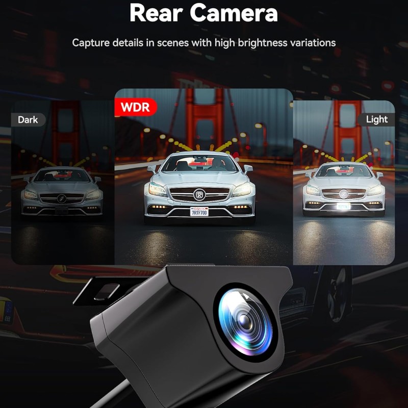 REDTIGER F7N Elite 4K HDR Dual Dash Cam Front & Rear, STARVIS 2 Sensor, 5.8GHz WiFi 6 and APP Control