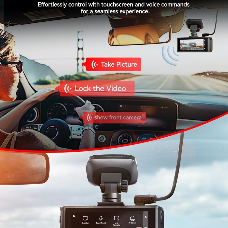 REDTIGER F7N Elite 4K HDR Dual Dash Cam Front & Rear, STARVIS 2 Sensor, 5.8GHz WiFi 6 and APP Control