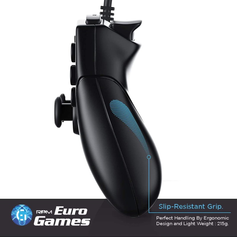 RPM Euro Games Laptop/PC Controller 2.4G Wireless Gamepad for Windows - 7, 8, 8.1,10, XP & PS3. Plug and Play with USB Dongle Connect(Upgraded with XYAB Buttons)