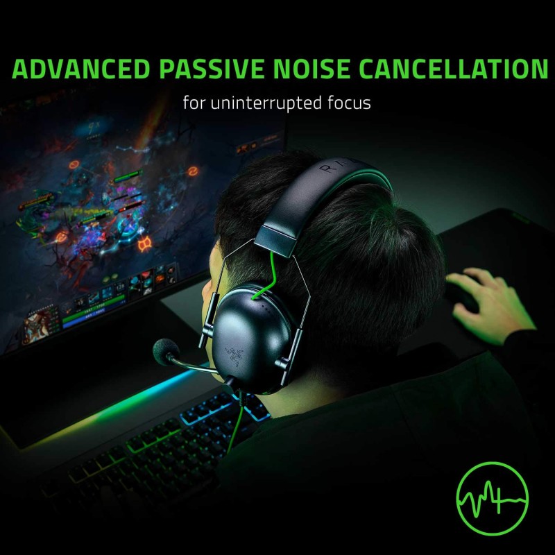 Razer BlackShark V2 X Wired Gaming On Ear Headset - Black|7.1 Surround Sound-50mm Drivers-Memory Foam Cushion-for PC,PS4,PS5,Switch,Xbox One,Xbox Series X|S,Mobile-3.5mm Audio Jack-RZ04-03240100-R3M1