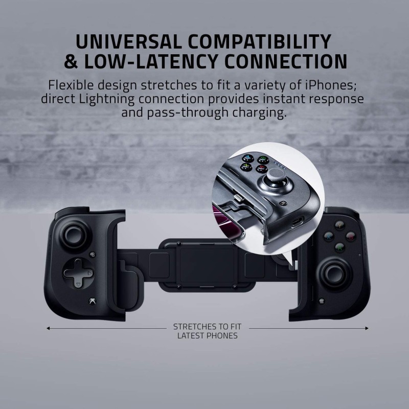 Razer Kishi - Wireless Gaming Controller for iPhone – Black - RZ06-03360100-R3M1