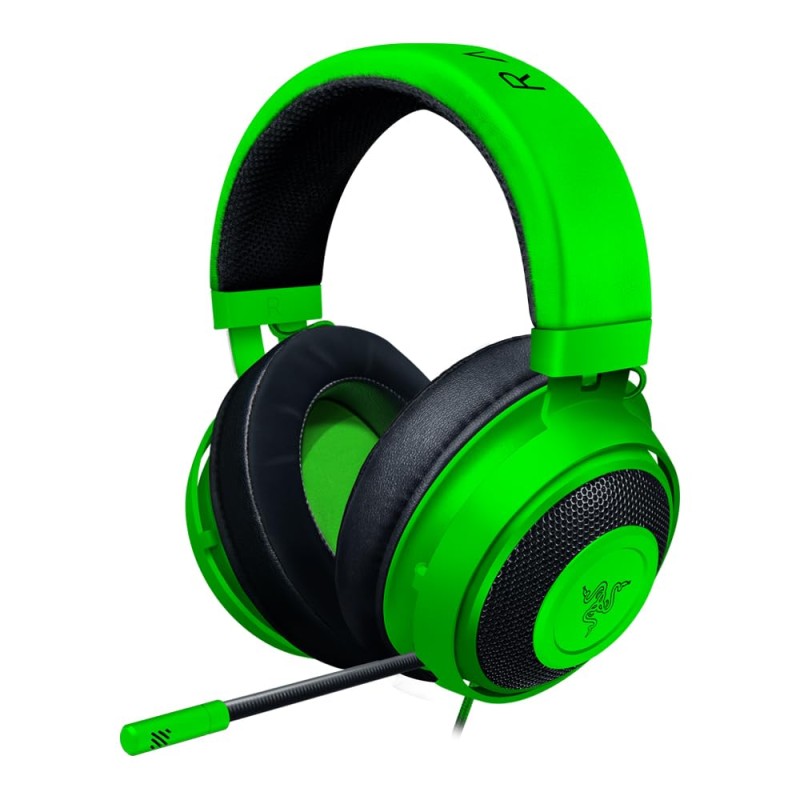 Razer Kraken Gaming Headset: Lightweight Aluminum Frame, Retractable Noise Isolating Microphone, For PC, PS4, PS5, Switch, Xbox One, Xbox Series X & S,Mobile,3.5mm Audio Jack– Green-RZ04-02830200-R3M1