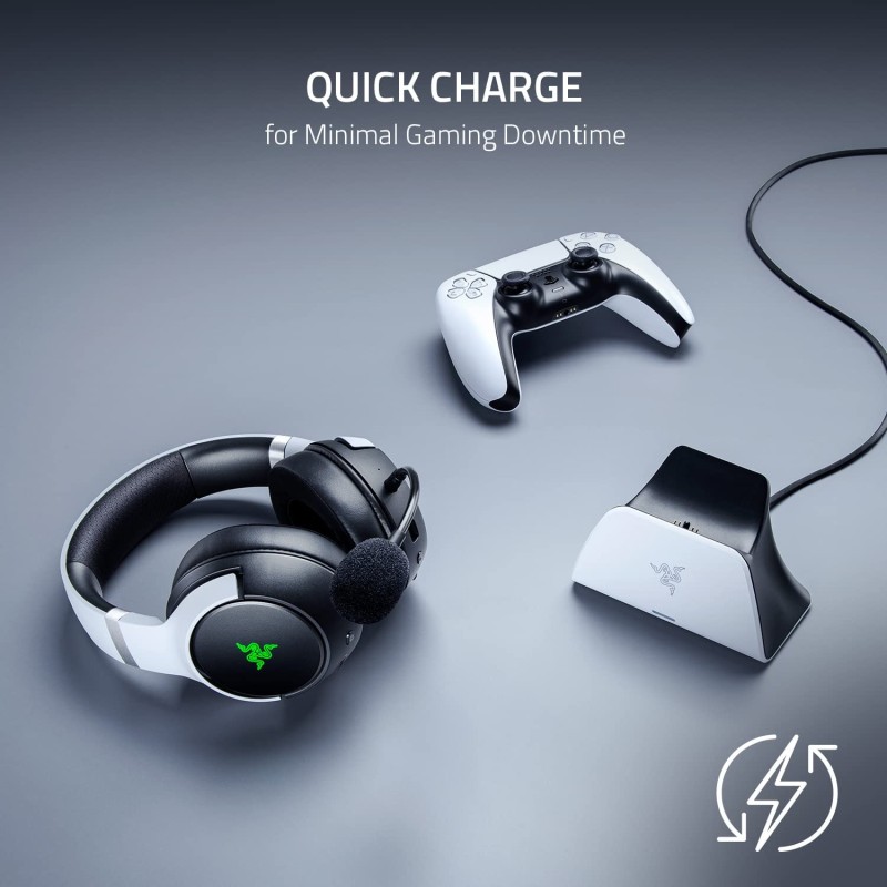 Razer Quick Charging Stand for PlayStation 5: Quick Charge - Curved Cradle Design - Matches PS5 DualSense Wireless Controller Pink 