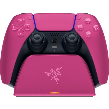 Razer Quick Charging Stand for PlayStation 5: Quick Charge - Curved Cradle Design - Matches PS5 DualSense Wireless Controller Pink 