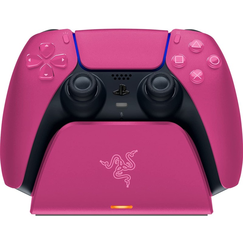 Razer Quick Charging Stand for PlayStation 5: Quick Charge - Curved Cradle Design - Matches PS5 DualSense Wireless Controller Pink 