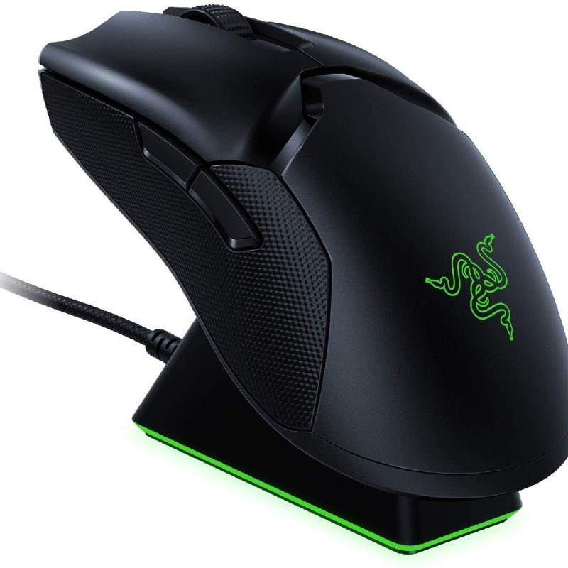 Razer Viper Ultimate Hyperspeed Lightest Wireless Gaming Mouse & RGB Charging Dock: Fastest Gaming Mouse Switch - 20K DPI Optical Sensor - Chroma Lighting - 8 Programmable Buttons - 70 Hr Battery