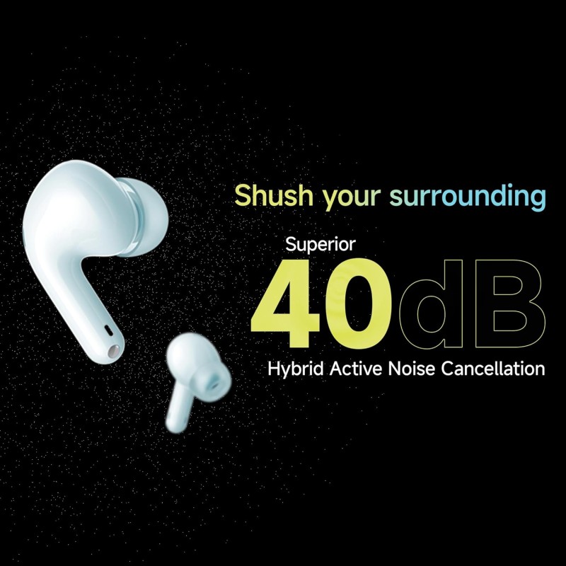 Redmi Buds 5C Bluetooth TWS in Ear Earbuds, Up to 40Db Hybrid Noise Cancellation, Quad Mic, Custom Eq, 10Mins Charge for 2Hours Life