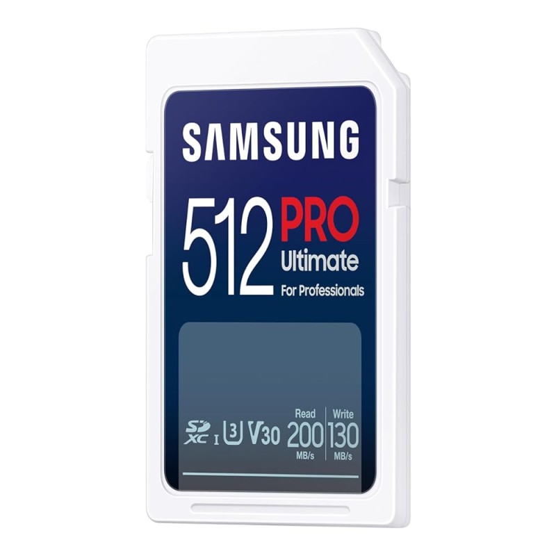 SAMSUNG PRO Ultimate Full Size 512GB SDXC Memory Card, Up to 200 MB/s, 4K UHD, UHS-I, C10, U3, V30, A2 MB-SY512S/WW