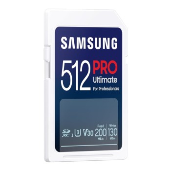 SAMSUNG PRO Ultimate Full Size 512GB SDXC Memory Card, Up to 200 MB/s, 4K UHD, UHS-I, C10, U3, V30, A2 MB-SY512S/WW