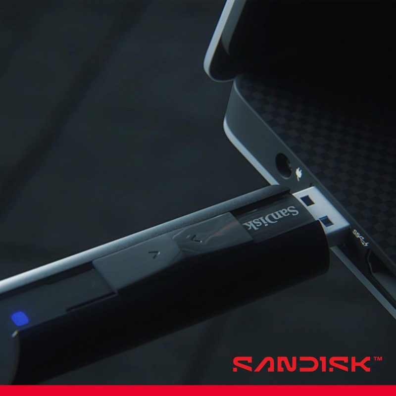 SANDISK Extreme Pro 128GB, USB 3.2, Solid State Flash Drive, Upto 420MB/s Read & 380MB/s Write (SDCZ880-128G-G46)