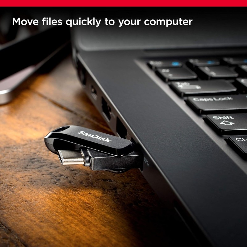 SANDISK Ultra Dual Drive Go Type-C 32GB, OTG, Upto 150MB/s, Pendrive, Black, (SDDDC3-032G-I35)