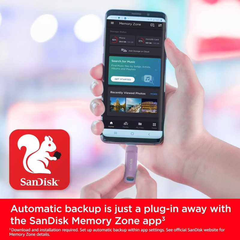 SANDISK Ultra Dual Drive Go Type-C 512B, OTG, Upto 400MB/s, Pendrive, Lavender, (SDDDC3-512G-I46LPD)