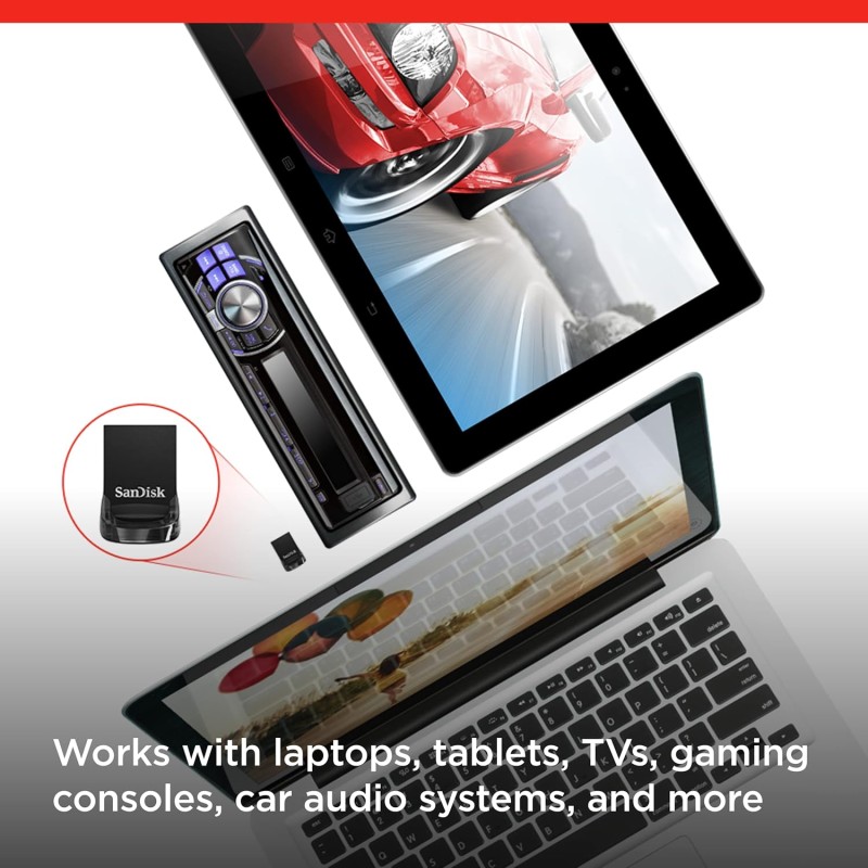 SANDISK Ultra Fit 32GB, USB 3.2 Gen 1, Flash Drive, 400MB/s R, Pendrive, Black (SDCZ430-032G-I35)