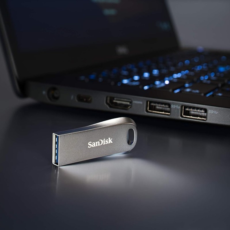 SANDISK Ultra Luxe 64GB, USB 3.2 Gen 1, Flash Drive, Upto 150MB/s R, Pendrive, Metal, (SDCZ74-064G-I35)