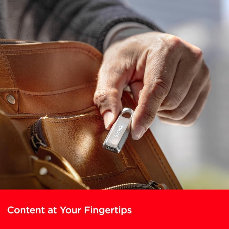 SANDISK Ultra Luxe Type-C 64GB, USB 3.2 Gen 1, Flash Drive, Upto 400MB/s R, Pendrive, Metal (SDCZ75-064G-I35)