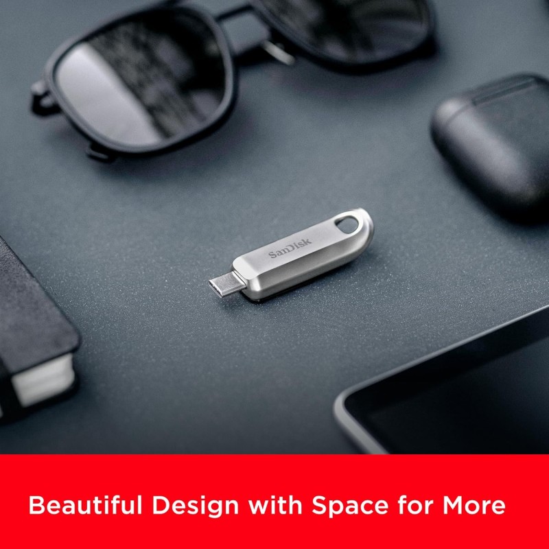 SANDISK Ultra Luxe Type-C 64GB, USB 3.2 Gen 1, Flash Drive, Upto 400MB/s R, Pendrive, Metal (SDCZ75-064G-I35)