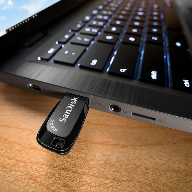 SANDISK Ultra Shift 128GB, USB 3.0, Flash Drive, 100MB/s R, Pendrive, Black (SDCZ410-128G-I35)